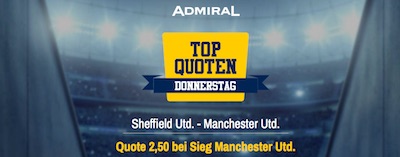 Admiral Boost auf ManUnited gegen Sheffield