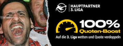 100 Prozent Bwin Quotenboost auf eine 3. Liga Wette