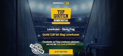 Admiralbet Top Quoten Leverkusen Slavia Prag