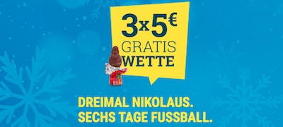 sportwetten.de Freebet Triple zum Nikolaustag