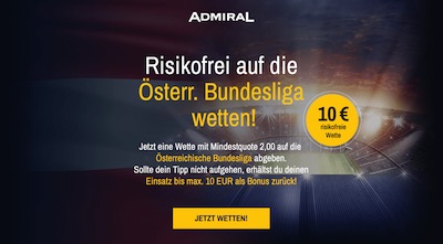 Admiral ohne Risiko österreichische Bundesliga wetten