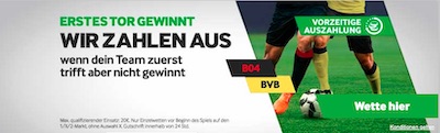 Erstes Tor gewinnt Betway Leverkusen Dortmund