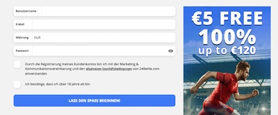 24bettle Bonus für Neukunden