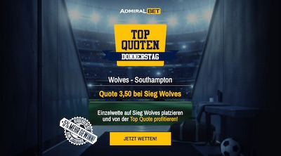 Admiralbet Top Quote Wolverhampton Southampton wetten