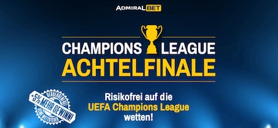 Admiralbet Angebot zum Champions League Achtelfinake 2020/21