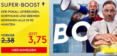 SkyBet: Quote 3.75 auf Favoritenkombi im DFB Pokal