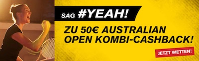 Interwetten Cashback Angebot auf Australian Open Kombiwetten 2021