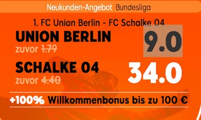 Verbesserte Quote Union Schalke 888sport