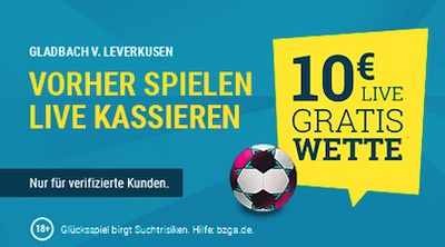 Live Freebet für eine Gladbach-Leverkusen Wette bei sportwetten.de