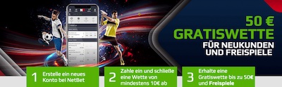 NetBet Bonus in Form einer Gratiswette