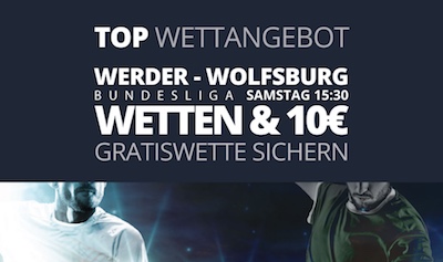 Bremen gegen Wolfsburg 10 Euro gratis bei Novibet