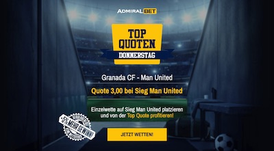 Admiralbet Top Quote Manchester United besiegt FC Granada wetten