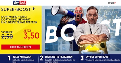 3.50 auf BVB gewinnt und beide treffen bei Skybet