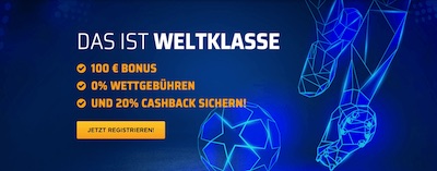 Bet3000 Bonus für Neukunden