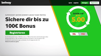 Betway Super Boost Quote Spitzenspiel Bundesliga