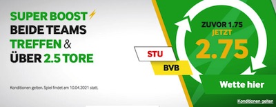 Betway Super Boost Quote Stuttgart Dortmund wetten