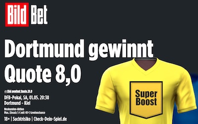 Wette mit Quote 8.0 auf Dortmund bei Bildbet