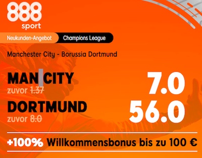 Manchester City Borussia Dortmund 888sport Boost