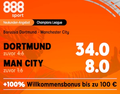 Champions League Borussia vs City 888sport