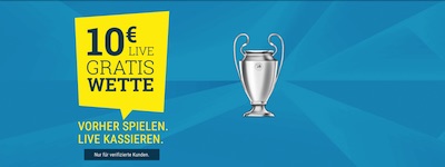 Sportwetten de 10 Euro Live Freiwette PSG FCB wetten