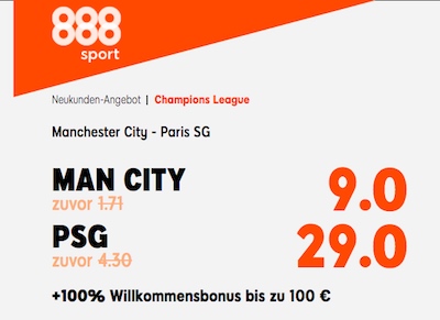 City vs PSG CL 888sport