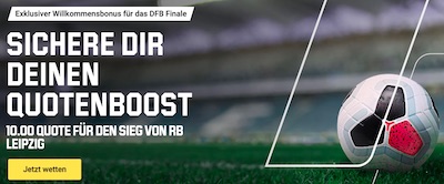 Quote 10.0 auf Leipzig von Unibet zum Pokalfinale