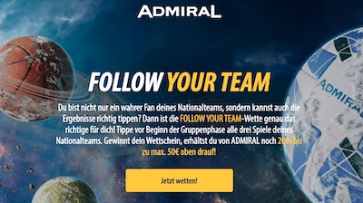 Extra gewinne bei der Admiralbet Aktion