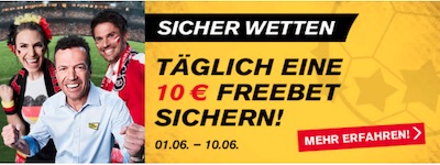 Sicher dir tägliche ein 10€ Freiwette bei Interwetten