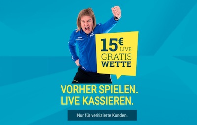 15€ Live Wettguthaben von Sportwetten.de zu England Deutschland