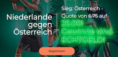 Verbesserte Mr Green Quoten auf Sieg Österreich