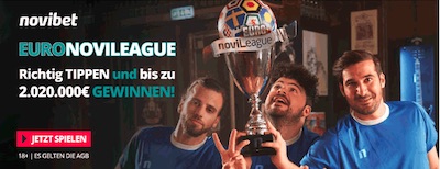 Mit der Novileague bis zu 2 Millionen Euro gewinnen!