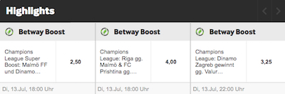 Champions League Quali Betway