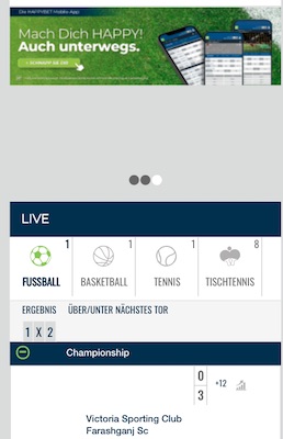 HAPPYBET App Screenshot