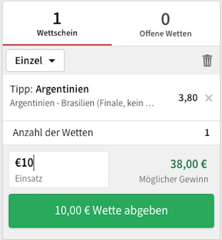 Tipico Wett Tipp zu Brasilien Argentinien