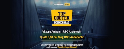 Admiralbet Top Quote Vitesse Arnheim RSC Anderlecht Wetten