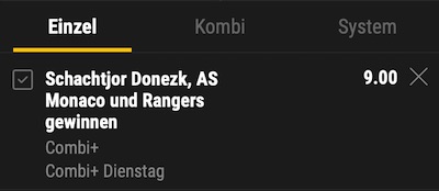 Bwin Rangers Monaco Donetsk Combi Boost Quote wetten