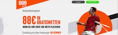 888sport Freebet 88 Euro