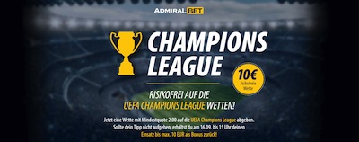 Admiralbet Champions League risikofreie Wette
