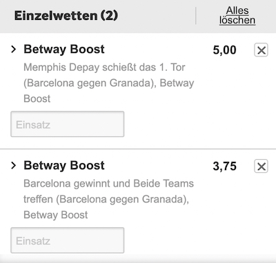 Betway Boost Barcelona Granada 