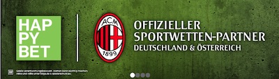 Happybet ist Wettpartner des AC Milan!