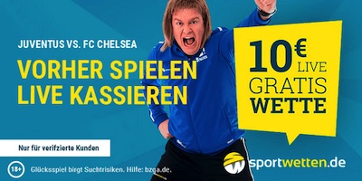 sportwetten.de: 10€ Live-Gratiswette wartet