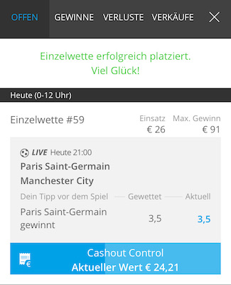 Neo.bet Wette auf PSG
