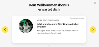 Unibet Willkommensangebot mit gratis Guthaben