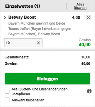 Bayer 04 vs Bayern Muenchen Betway