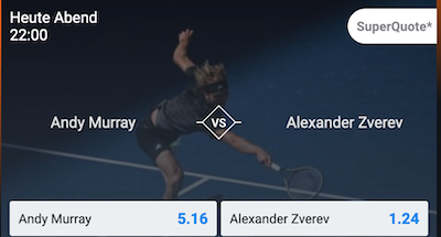 Murray-Zverev Quote bei Betano ohne Abzug