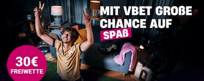 30 Euro Freebet Bonus bei Vbet