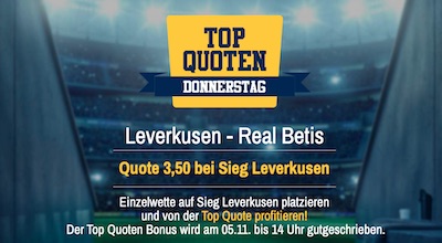 Mit Quote 3.50 bei Admiralbet auf Sieg Leverkusen wetten!