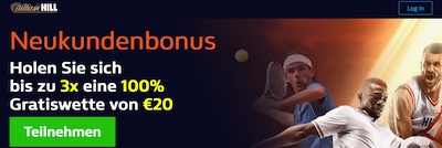 William Hill Bonus für Neukunden