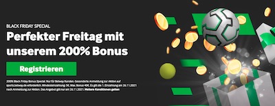 40€ Bonus beim Betway Black Friday Special