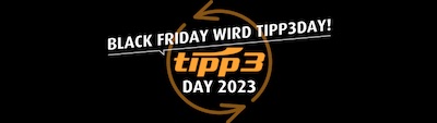 Drei tolle Promos warten am Black Friday bei tipp3